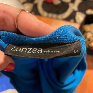 Zanzea long sleep blue top-size Medium